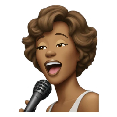 whitney houston singing sticker