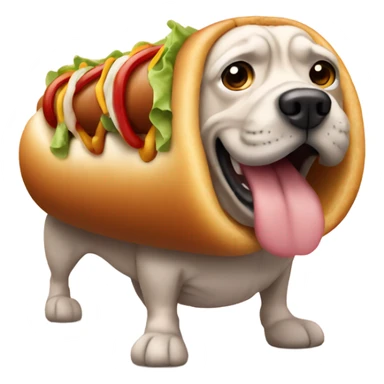 Wrinkly hot dog sticker