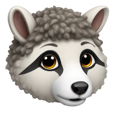 Raccoon sheep sticker