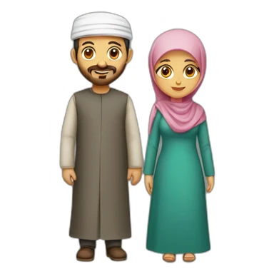 Homme et femme muslim sticker