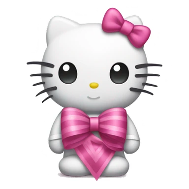 hellokitty with ribbon sticker