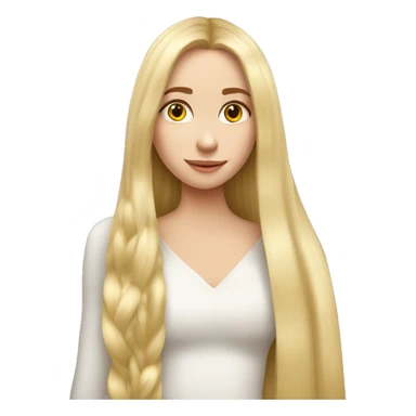 Super long blond hair Russian girl in love  sticker