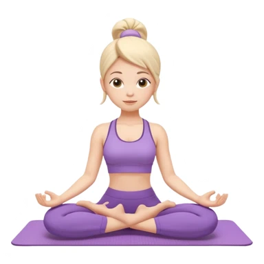 cute yoga coach character, calm expression, yoga mat, simple sporty outfit, 3D cartoon, mobile game icon style, clean background, no text, no watermark
 sticker