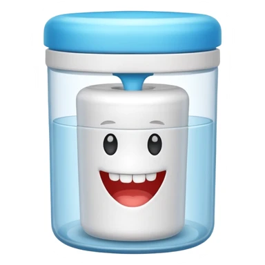 Dental floss in a container   sticker