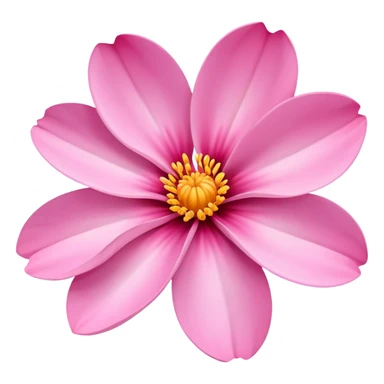 Pink flower with petals spread open sticker