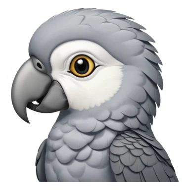 gray parrot  sticker
