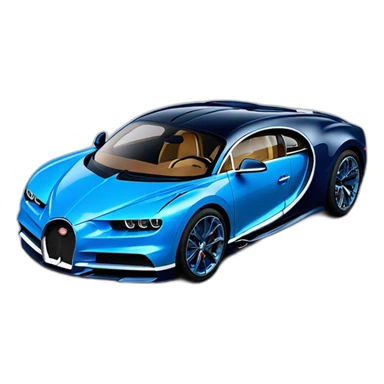 Blue bugatti chiron sticker