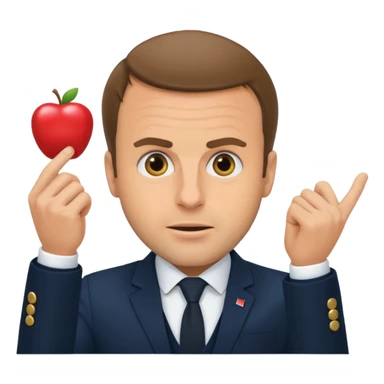 Macron entrain de faire caca sticker