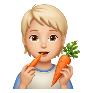 Cute eater carrots sticker