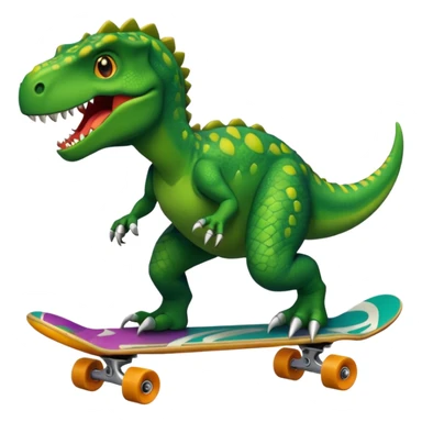Dinosaur on a skateboard sticker