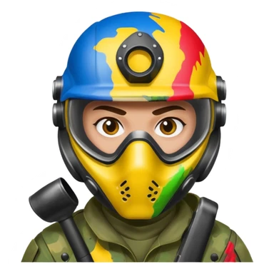 paintball player face sticker