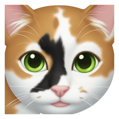 Calico green eyes sticker