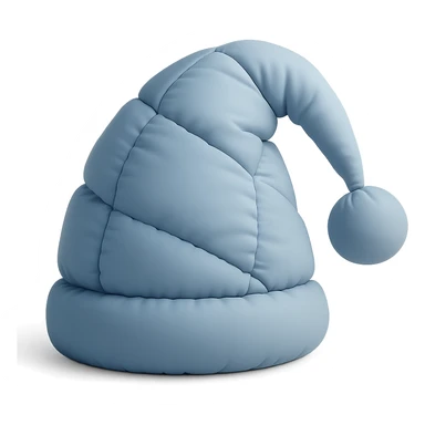 soft, plushy sleep cap with pompom in cushion style sticker