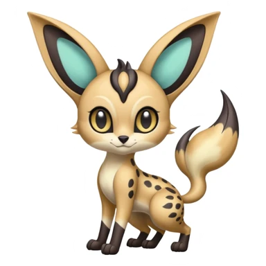 Big-eared Batty Meloetta-Serval-Cresselia-Palkia-Stitch-Fakémon-creature-hybrid sticker