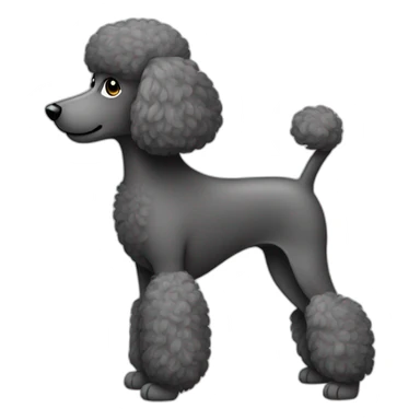 poodle profile dark gray sticker