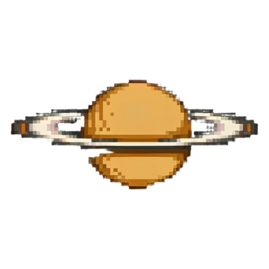 planet saturn with rings sticker