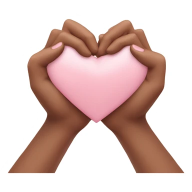 light pink heart holding hands sticker