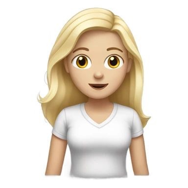 White girl speaking Spanish  sticker