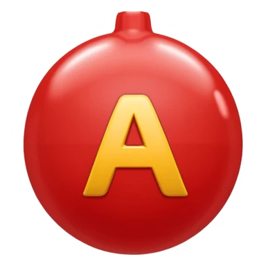 Quiero un emoji de un globo de la letra "A" sticker