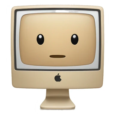 beige imac sticker