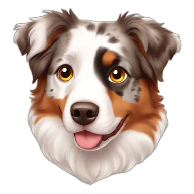 Red merle Australian shepherd heterochromia sticker