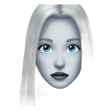 Deepred-long-hair-blue-eyes-metalclothing-vamp sticker