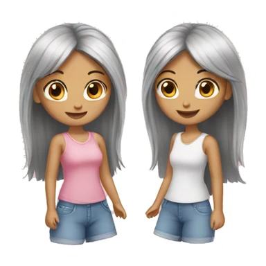 two girl best friend sticker