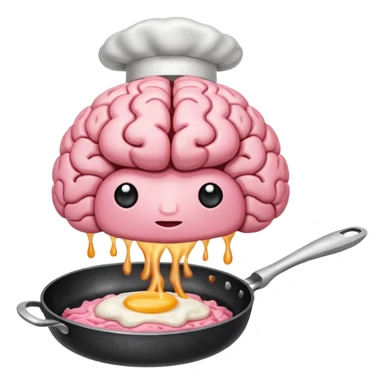 Brain in a frying pan sticker