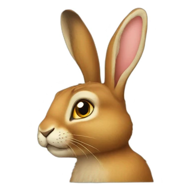 the hare is cute sticker