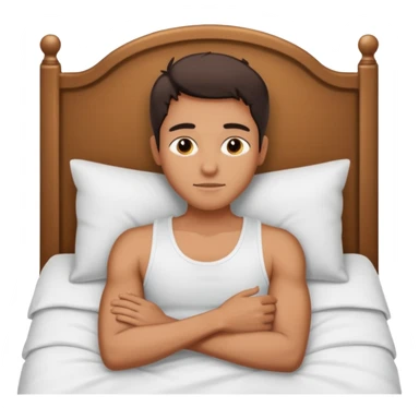 Masculine woman spooning in bed sticker