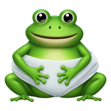 Frog with bandaged belly sticker
