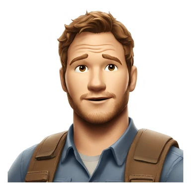 Chris pratt from Jurassic world full sticker