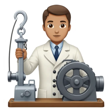 Russian marine geology scientist operating a winch on an old research vessel sticker