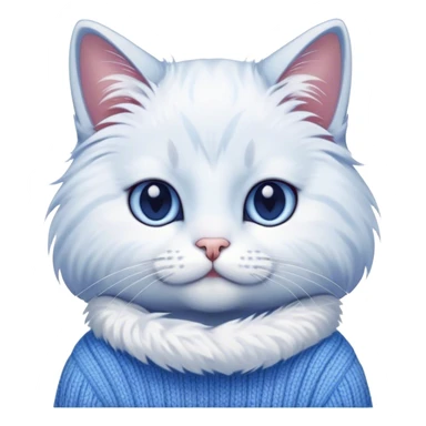 Cat in a sweater sticker