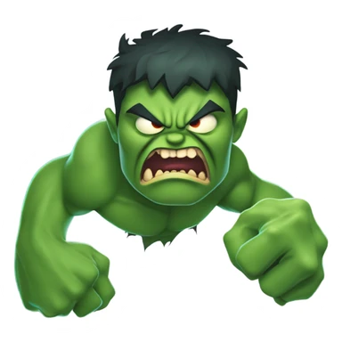 Hulk as ghost vampire angry sticker