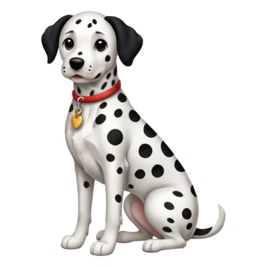 Chien dalmatien assis et debout.  sticker