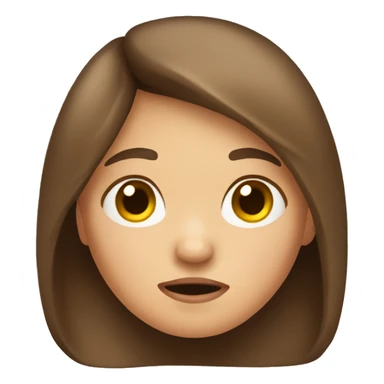 brown hair girl who just smelt something bad sticker