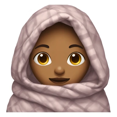 Girl wrapped in a blanket  sticker