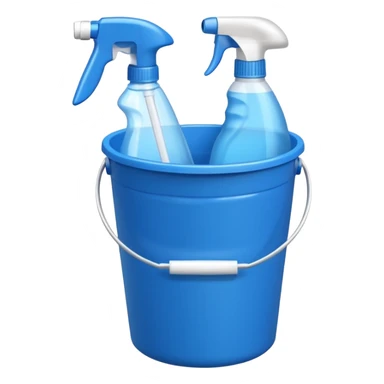 Bucket and cleaning product sticker