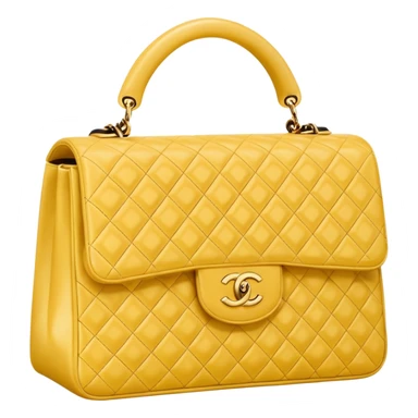 chanel butter yellow bag with gold hardware sticker