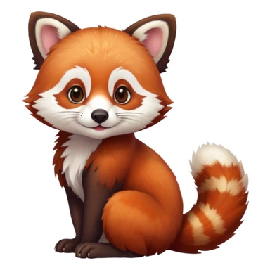 Cute Adorable Red Panda-Weasel-Ferret-Fox hybrid full body sticker