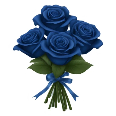 Dark Blue roses bouquet full sticker