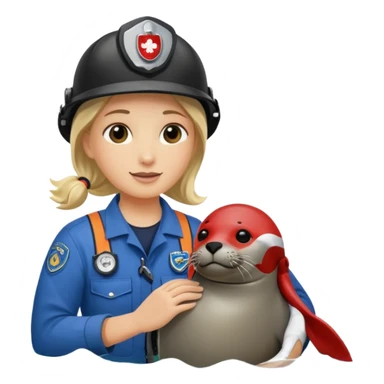 National Oceanic and Atmospheric Administration rescue workers rescue a seal sticker