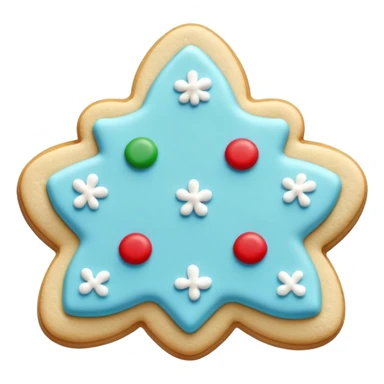 decorated sugar cookie with frosting sticker