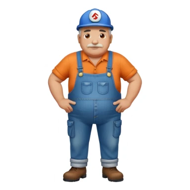 Old fat Contractor plumbers crack jeans sticker