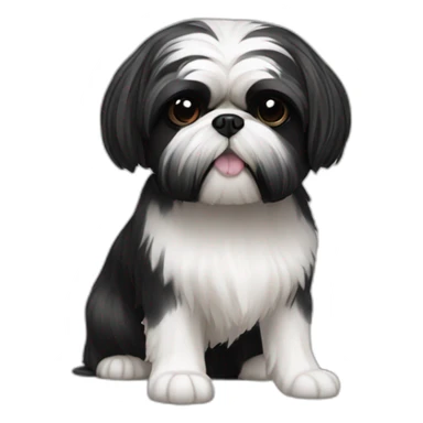 Shih tzu noir sticker