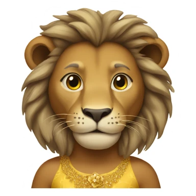 Lion wearing a dress sticker