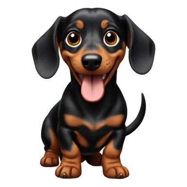 Mini dachshund excited sticker