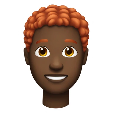 Black guy red hair sticker