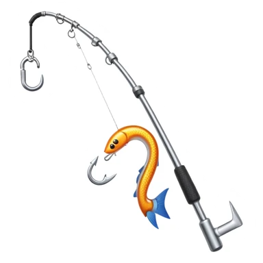 fishing rod hook sticker